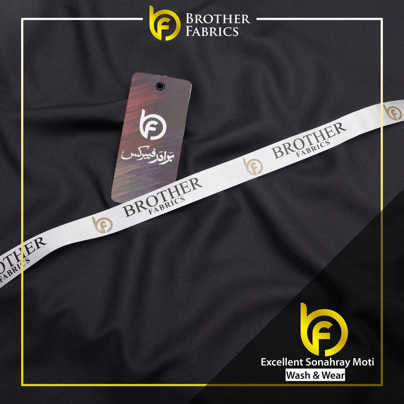 Brother Fabrics Excellent Sonahray Moti – Classic Black Wash & Wear Fabric