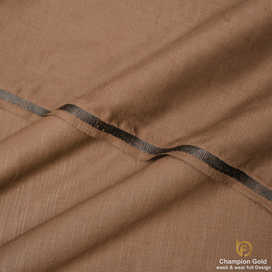 Champion Gold – Walnut Brown | Premium Wash & Wear Full Design Fabric
