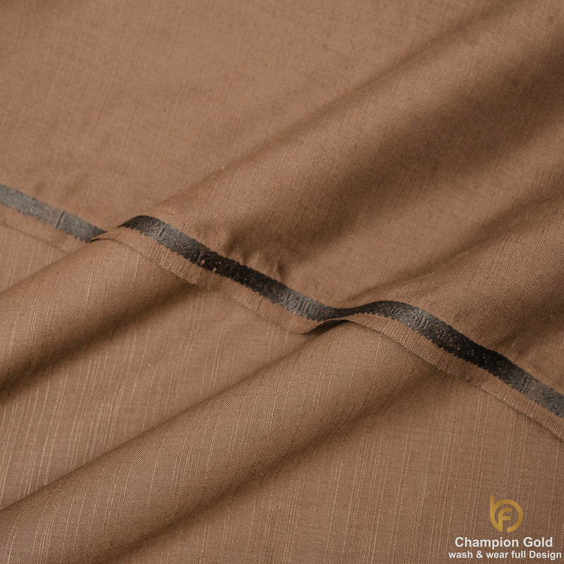 Champion Gold – Walnut Brown | Premium Wash & Wear Full Design Fabric