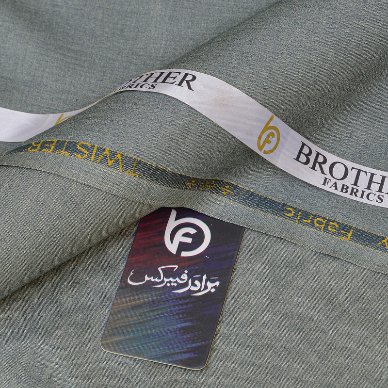Brother Fabrics Premium Sage Green Unstitched Men’s Suiting Fabric