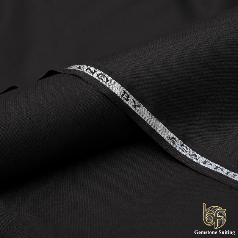 Midnight Black — Premium Formal Suiting Fabric-9