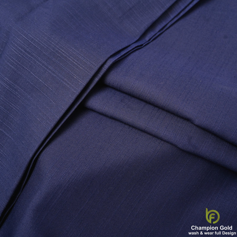 Champion Gold – Deep Sapphire Blue | Premium Wash & Wear Full Design Fabric