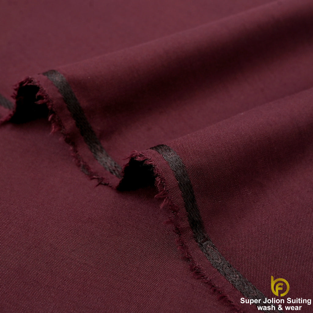 Super Jolion Wash & Wear Suiting Fabric – Maroon Burgundy