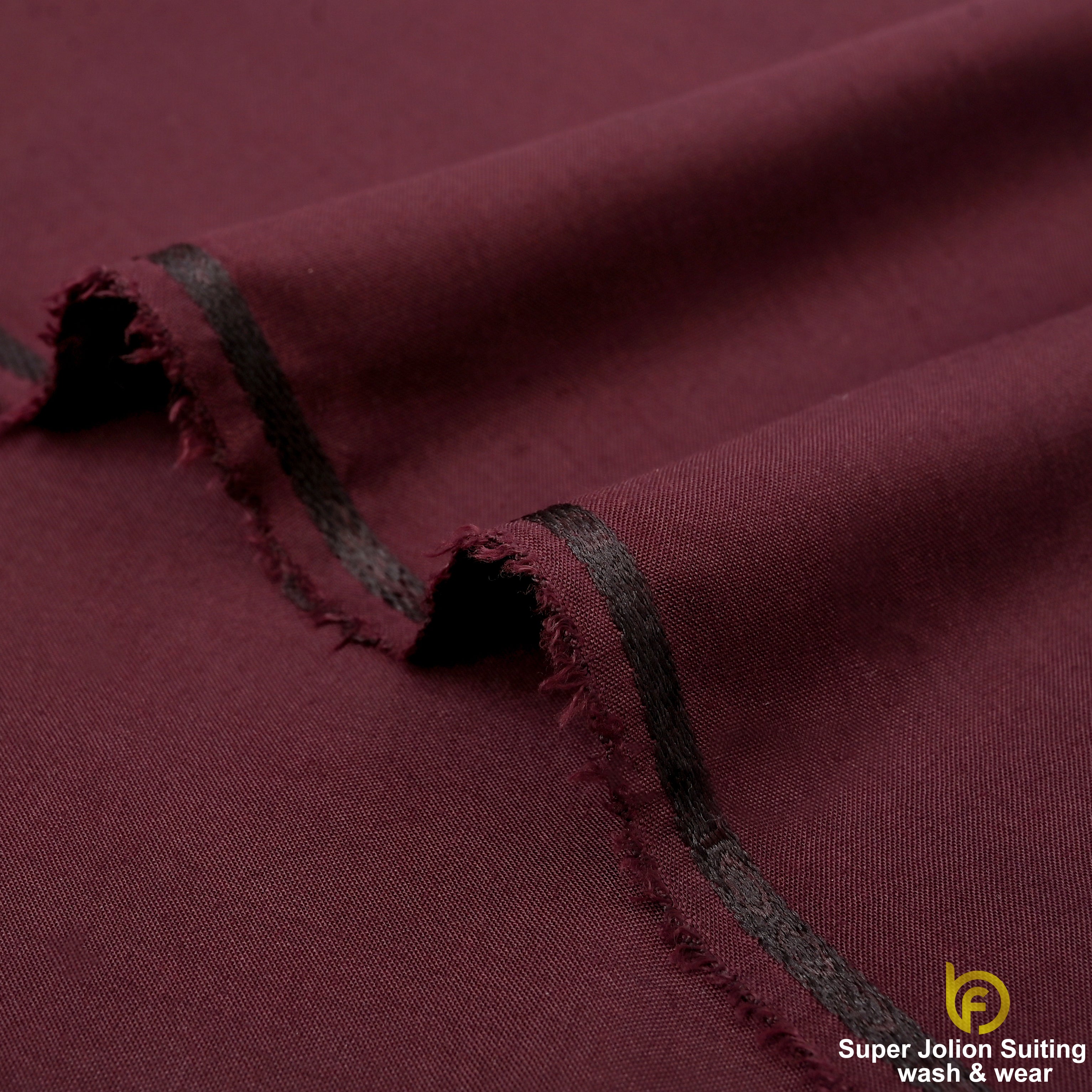 Super Jolion Wash & Wear Suiting Fabric – Maroon Burgundy