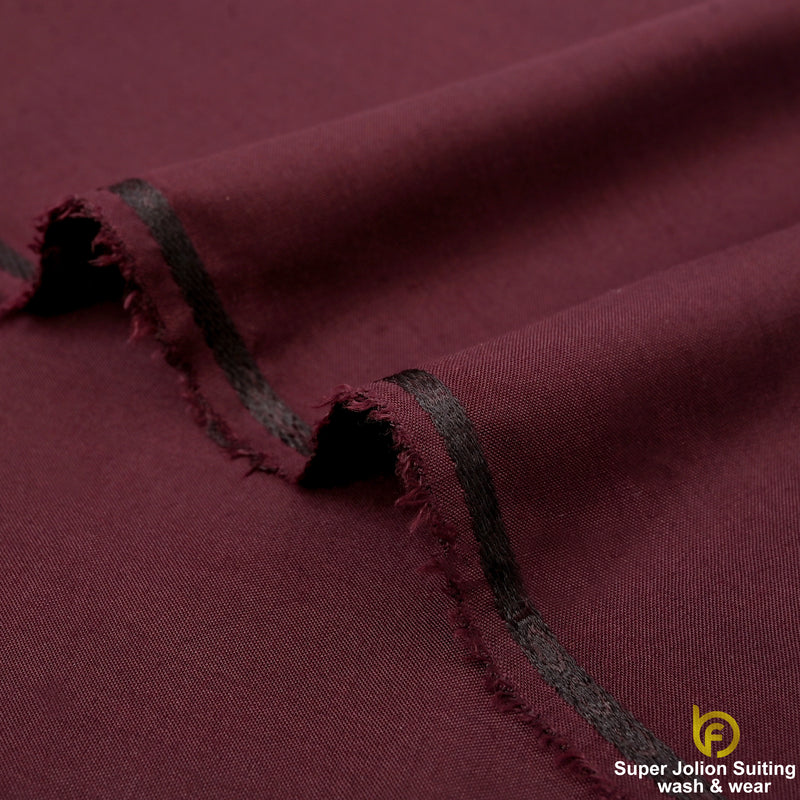 Super Jolion Wash & Wear Suiting Fabric – Maroon Burgundy