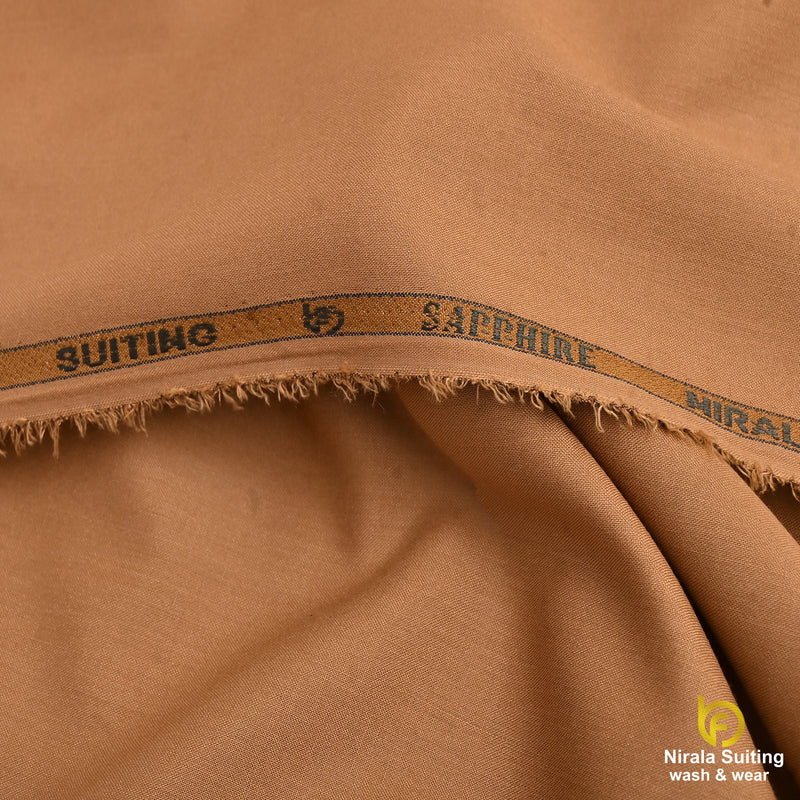 Brother Fabrics Nirala Suiting – Desert Camel | Premium Wash & Wear Fabric