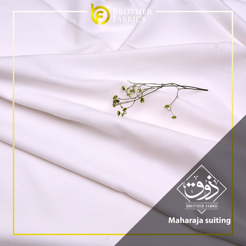 Brother Fabrics Maharaja Suiting – Royal White
