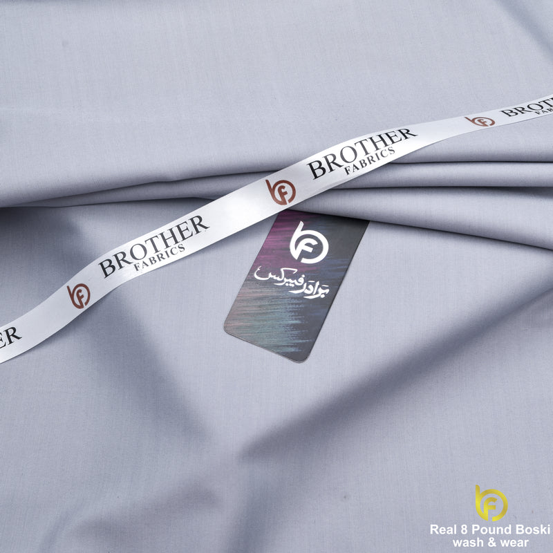 Silver Grey Real 8 Pound Boski Wash & Wear Fabric | Brother Fabrics