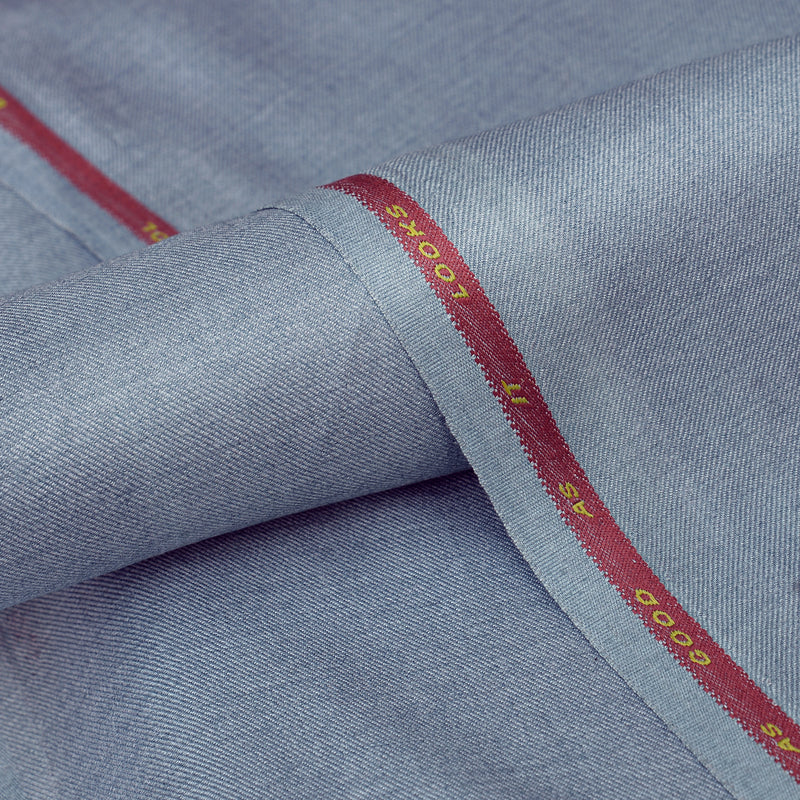 Executive Collection – Soft Greyish-Blue Unstitched Suit Fabric
