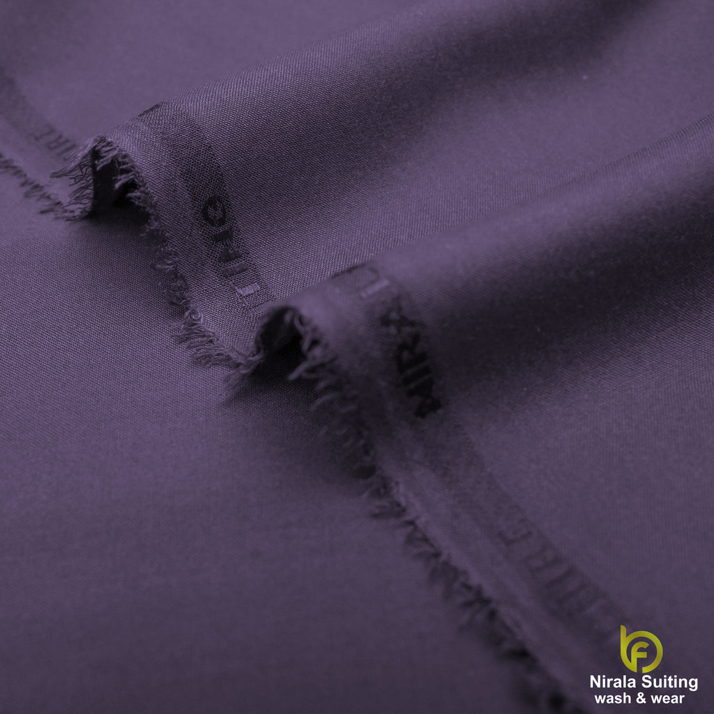Brother Fabrics Nirala Gold – Royal Plum | Premium Wash & Wear Fabric