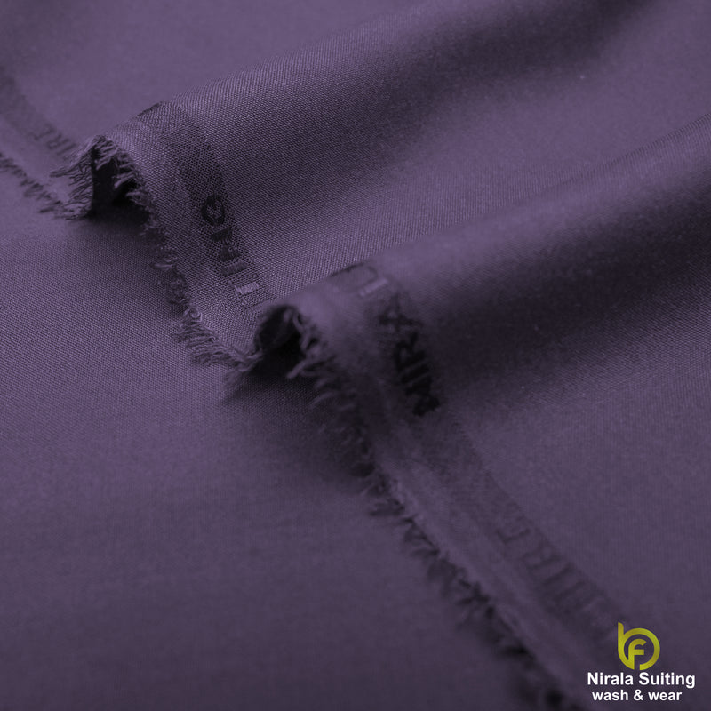 Brother Fabrics Nirala Gold – Royal Plum | Premium Wash & Wear Fabric
