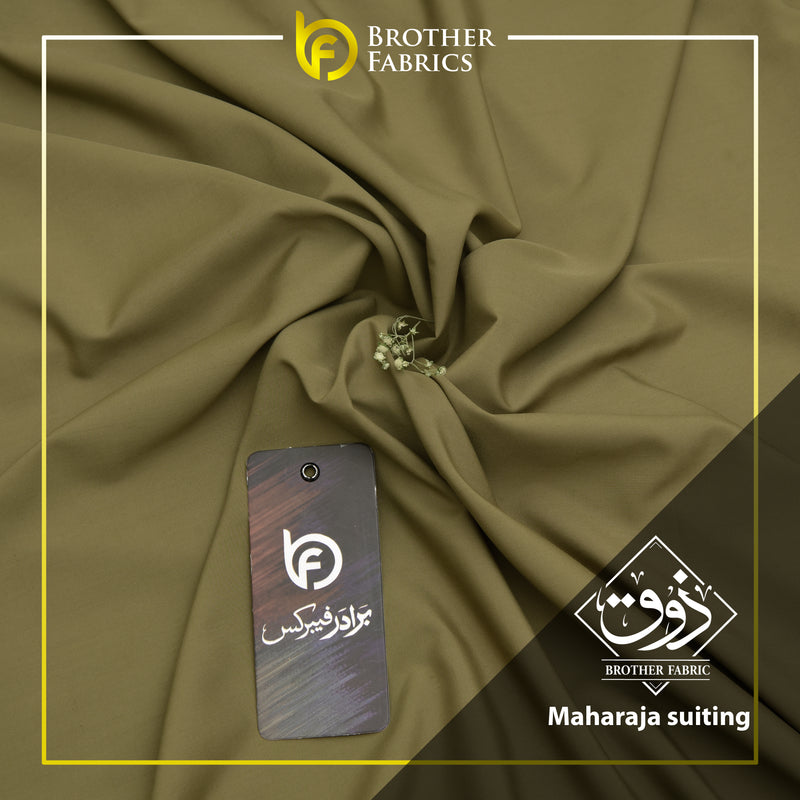 Maharaja Suiting Brother Fabrics – Olive Sage Prestige