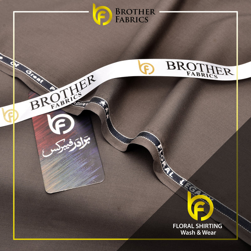 Brother Fabrics Floral Shirting Wash & Wear – Coffee Brown
