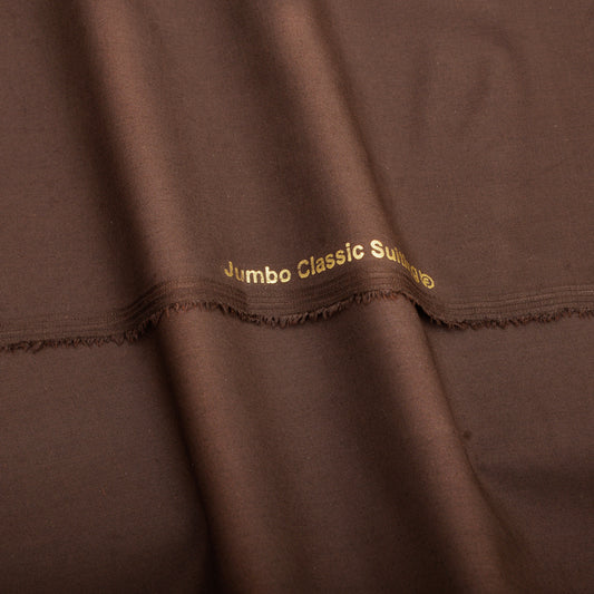 Premium Mahogany Brown Unstitched Men’s Suiting Fabric