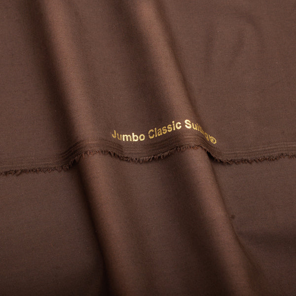 Premium Mahogany Brown Unstitched Men’s Suiting Fabric