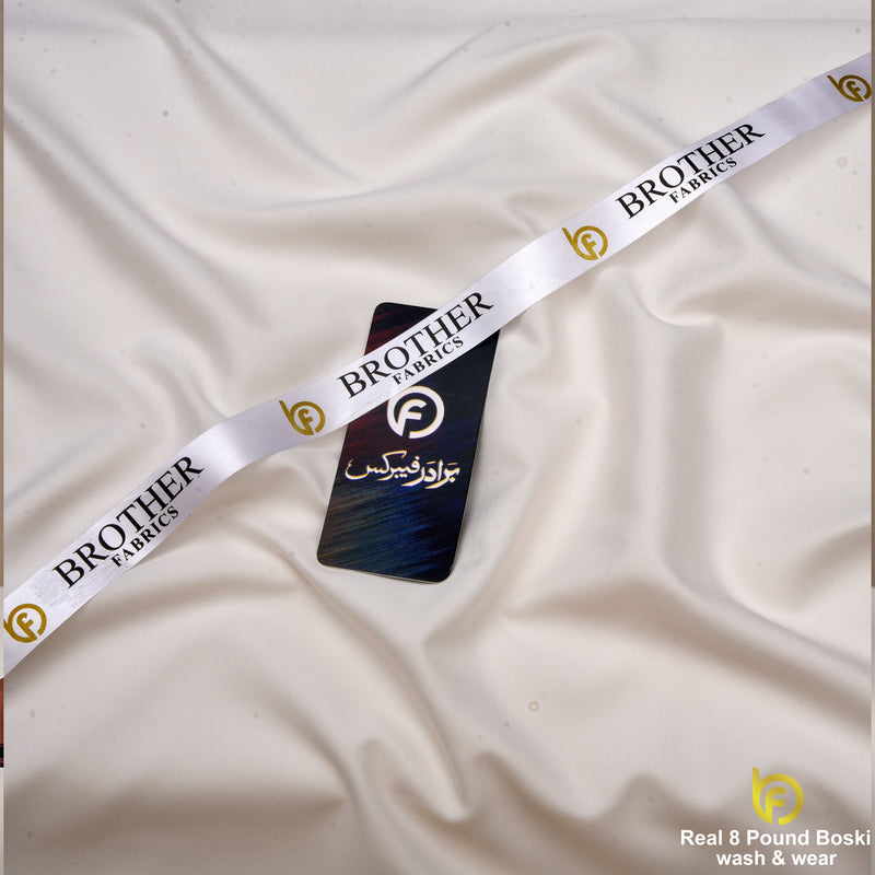 Ivory White Real 8 Pound Boski Wash & Wear Fabric | Brother Fabrics