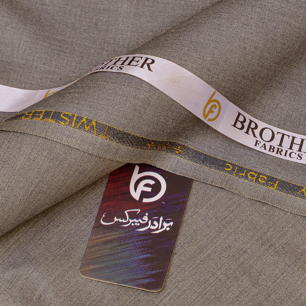 Twister Premium Warm Taupe Unstitched Men’s Suiting Fabric