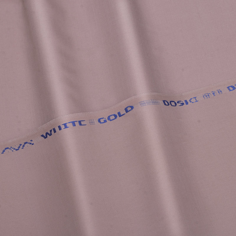 Premium Beige Fabric with Blue Printed Branding – High-Quality Textile Material