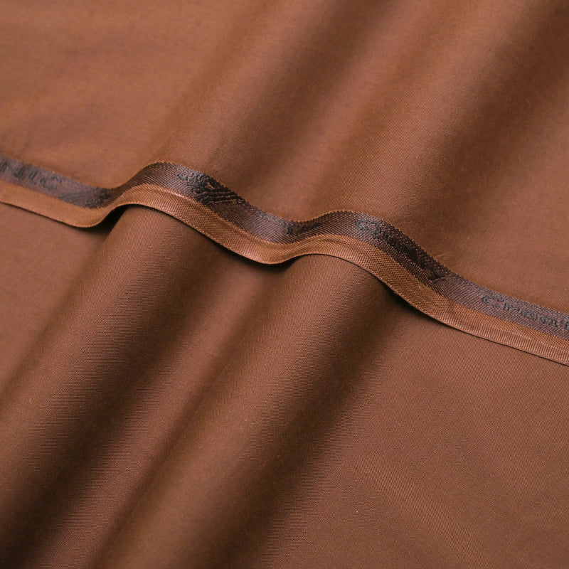 Classic Rust Copper Unstitched Wash & Wear Fabric for Men’s Suits-3