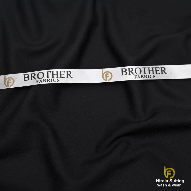 Brother Fabrics Nirala Gold – Midnight Black | Premium Wash & Wear Fabric