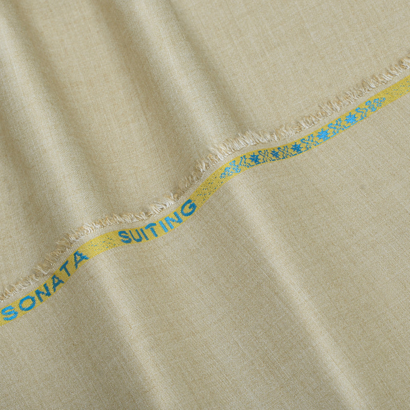 Sonata Premium Textured Khaki Unstitched Men’s Suiting Fabric