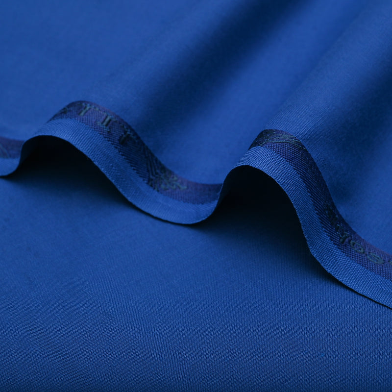 Classic Royal Blue Unstitched Wash & Wear Fabric for Men’s Suits-1