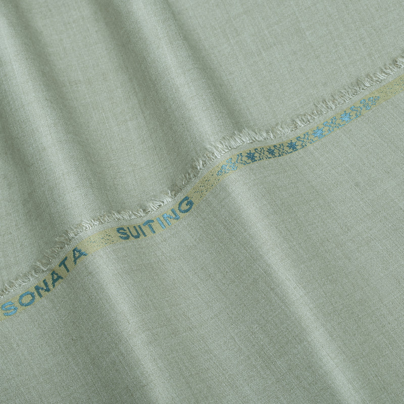 Sonata Premium Textured Sage Green Unstitched Men’s Suiting Fabric