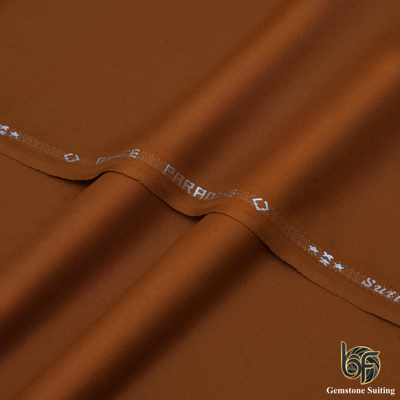 Feroza by Shaqaafah —Rich Chocolate Brown Premium Fabric-8