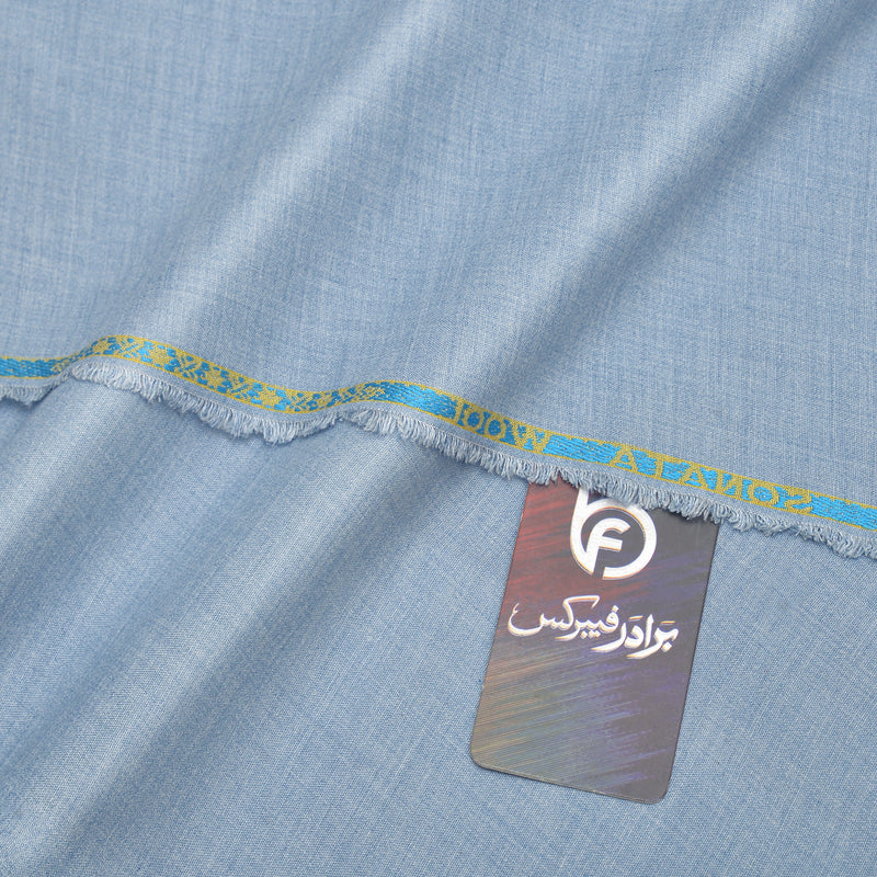 Sonata Premium Textured Light Sky Blue Unstitched Men’s Suiting Fabric