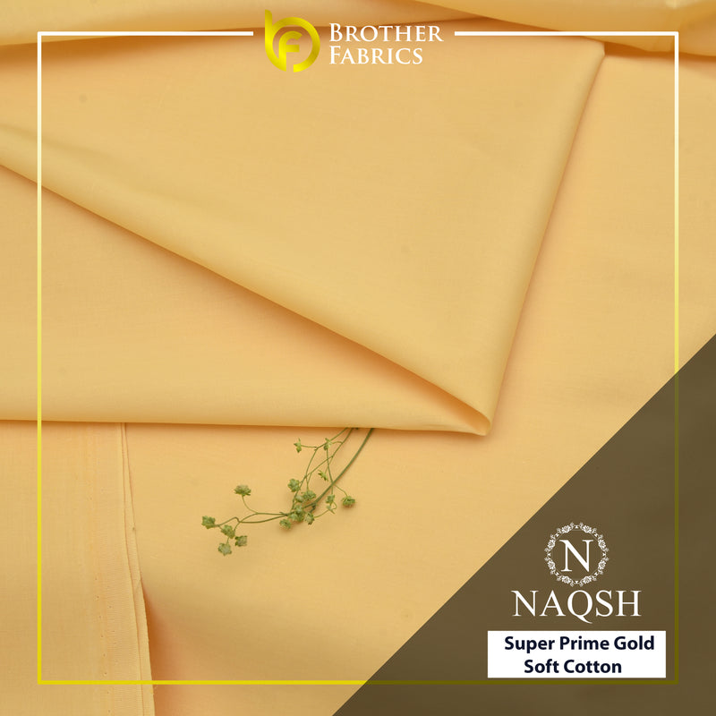 Naqsh Butter Yellow – Super Prime Gold Soft Cotton by Brother Fabrics