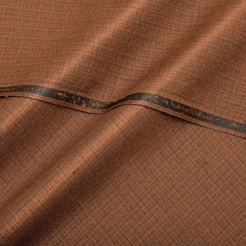 Premium Rich Cognac Brown Unstitched Men’s Suiting Fabric