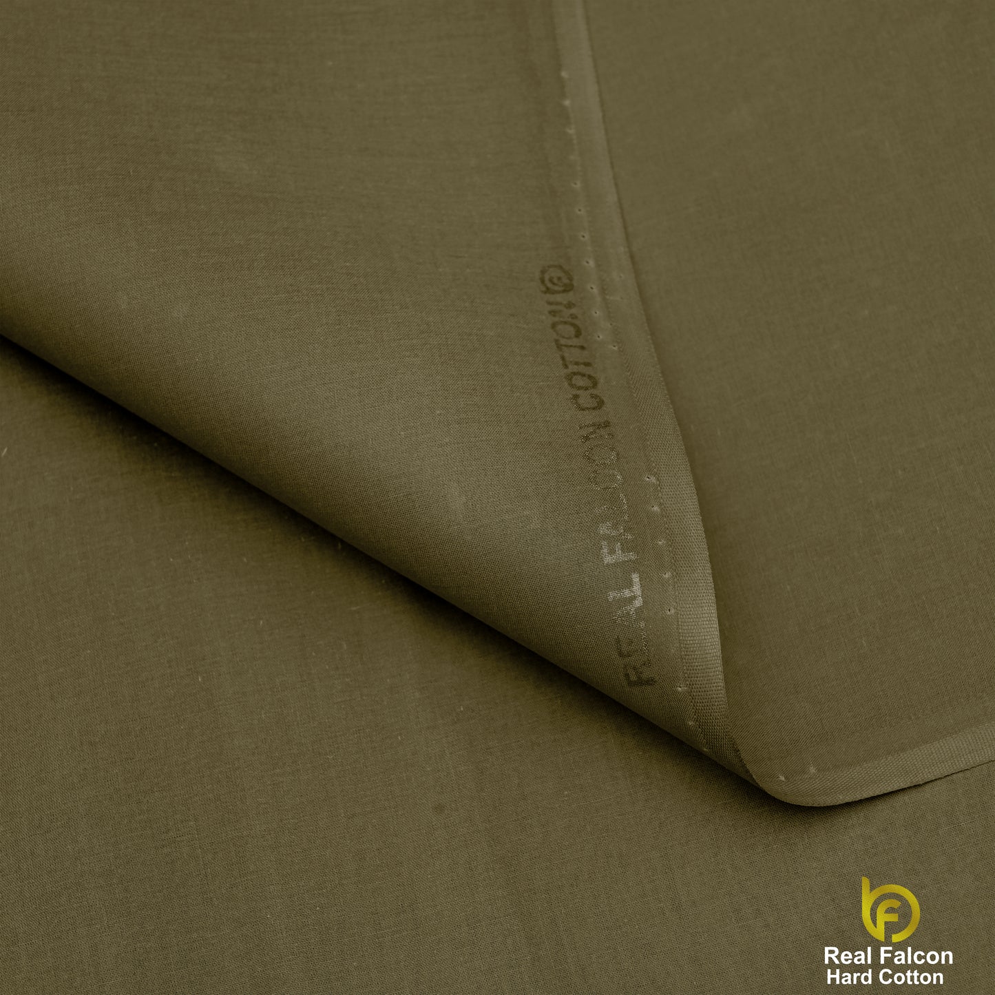 Brother Fabrics Real Falcon Hard Cotton – Olive Green Premium Suiting Fabric