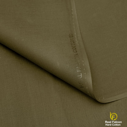 Brother Fabrics Real Falcon Hard Cotton – Olive Green Premium Suiting Fabric