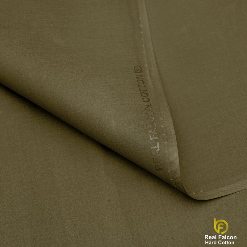 Brother Fabrics Real Falcon Hard Cotton – Olive Green Premium Suiting Fabric