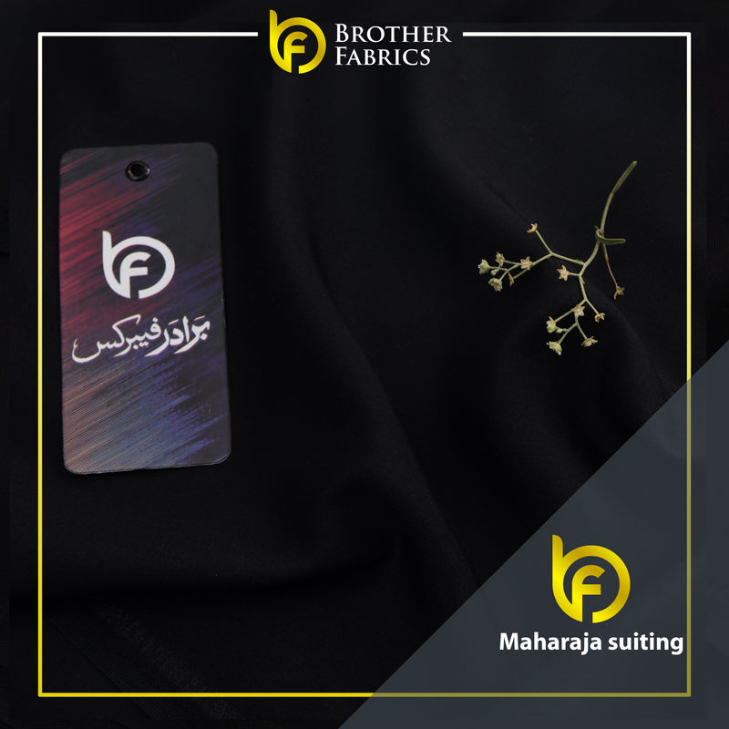 Aqua Black Premium Maharaja Suiting | Brother Fabrics