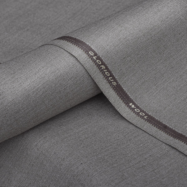 Brother Fabrics Glorious Wool Premium Medium Grey Unstitched Men’s Suiting Fabric