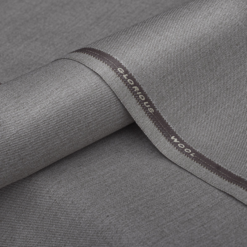 Brother Fabrics Glorious Wool Premium Medium Grey Unstitched Men’s Suiting Fabric