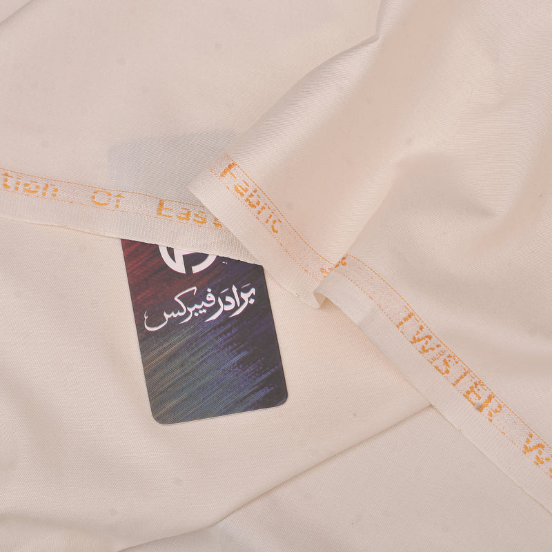 Brother Fabrics Premium Off-White Unstitched Men’s Suiting Fabric