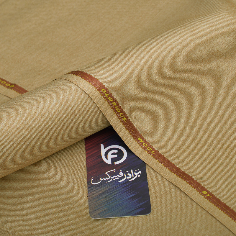 Grace Glorious Premium Golden-Beige Unstitched Men’s Suiting Fabric