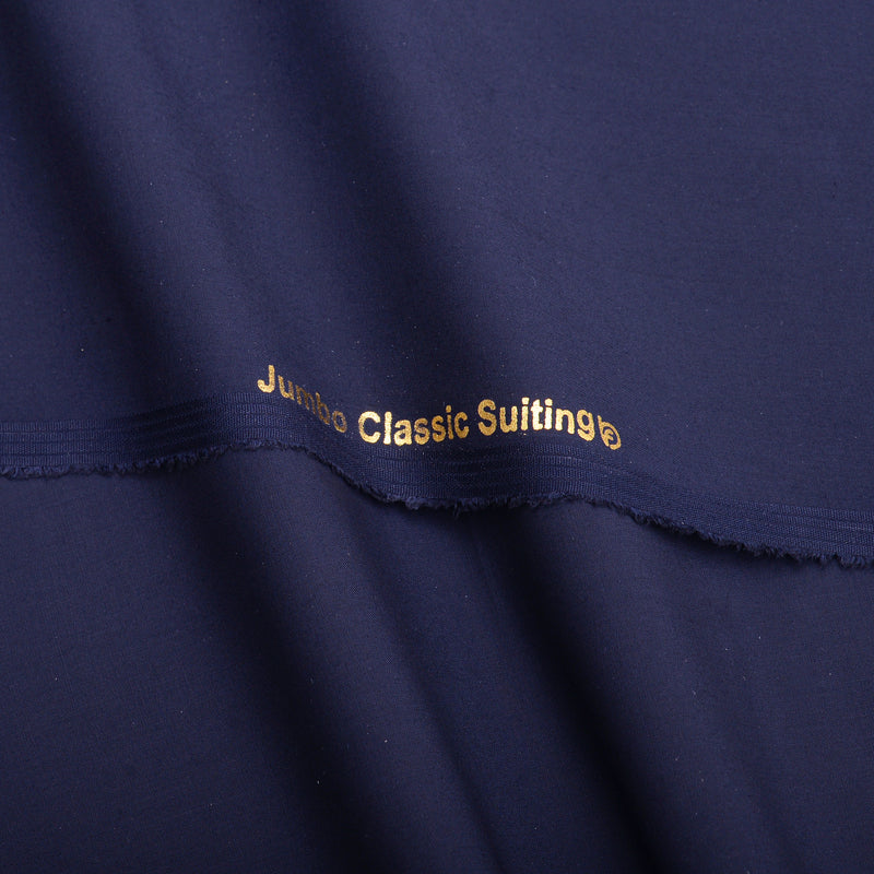 Premium Deep Navy Blue Unstitched Men’s Suiting Fabric