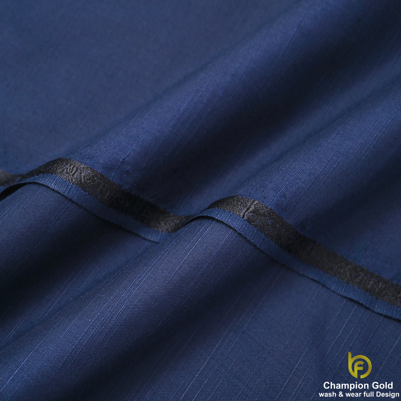Champion Gold – Royal Navy | Premium Wash & Wear Full Design Fabric