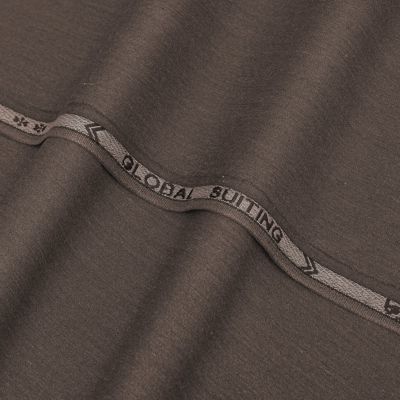 Premium Dark Taupe Brown Unstitched Men’s Suiting Fabric