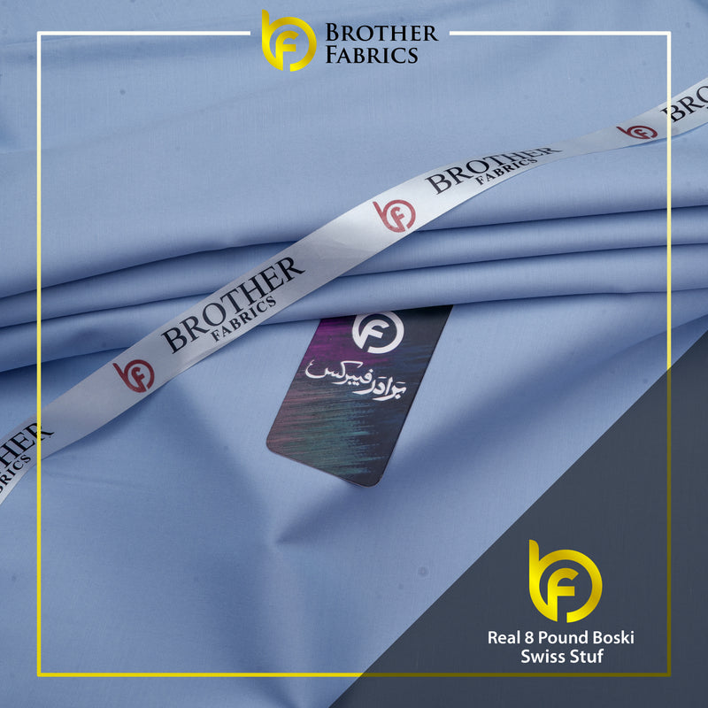 Sky Blue Real 8 Pound Boski Swiss Stuff Fabric | Brother Fabrics