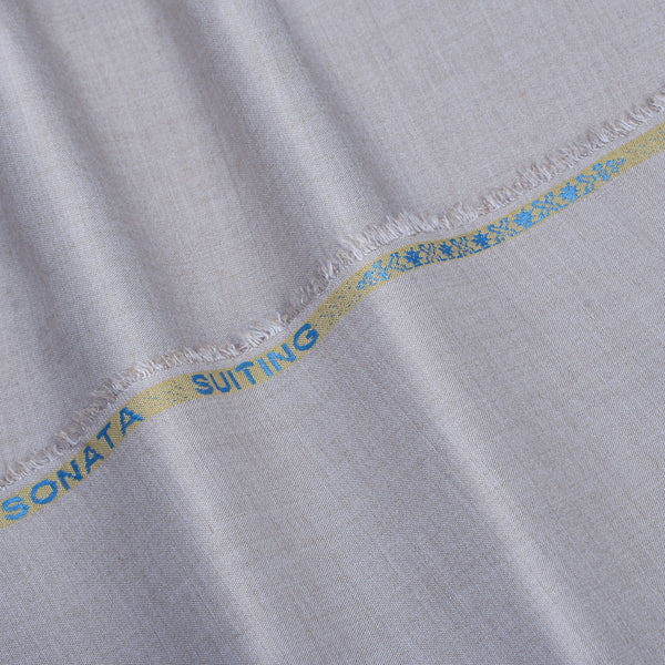 Sonata Premium Textured Ash Grey Unstitched Men’s Suiting Fabric
