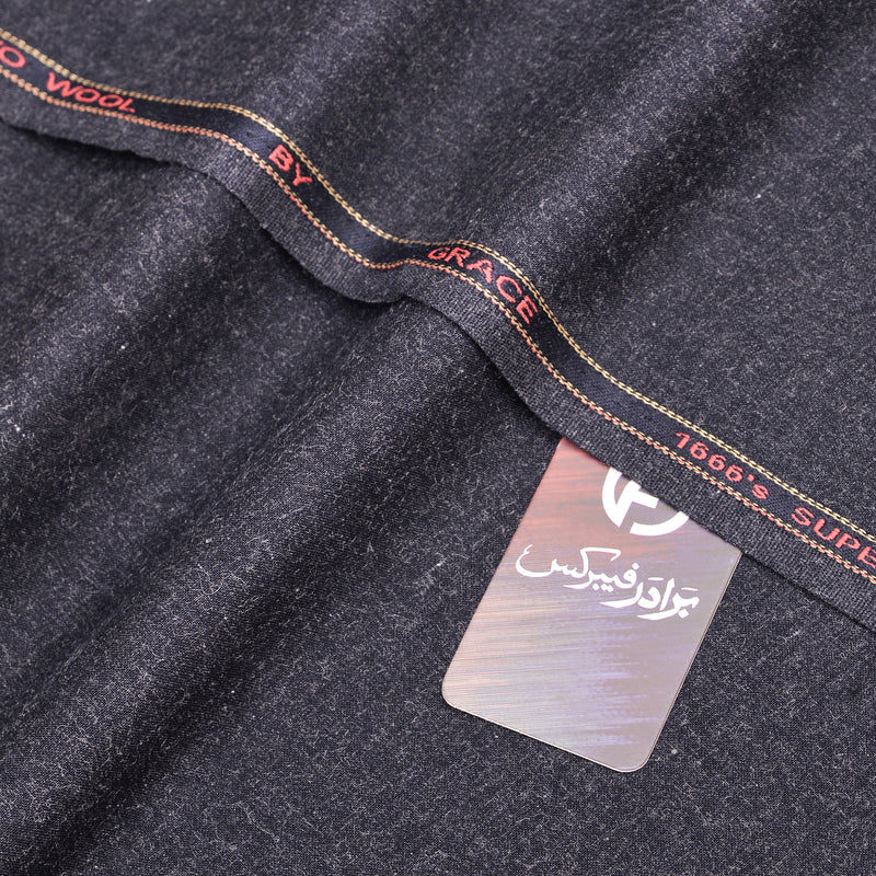 Grace Super Fine Wool Dark Grey Unstitched Men’s Suiting Fabric