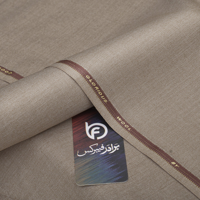 Glorious Wool Premium Warm Beige Unstitched Men’s Suiting Fabric