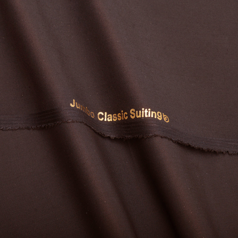 Premium Dark Espresso Unstitched Men’s Suiting Fabric
