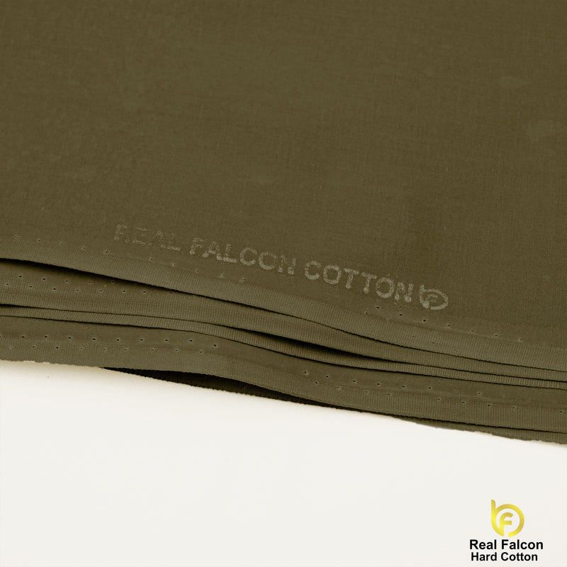 Brother Fabrics Real Falcon Hard Cotton – Olive Green Premium Suiting Fabric