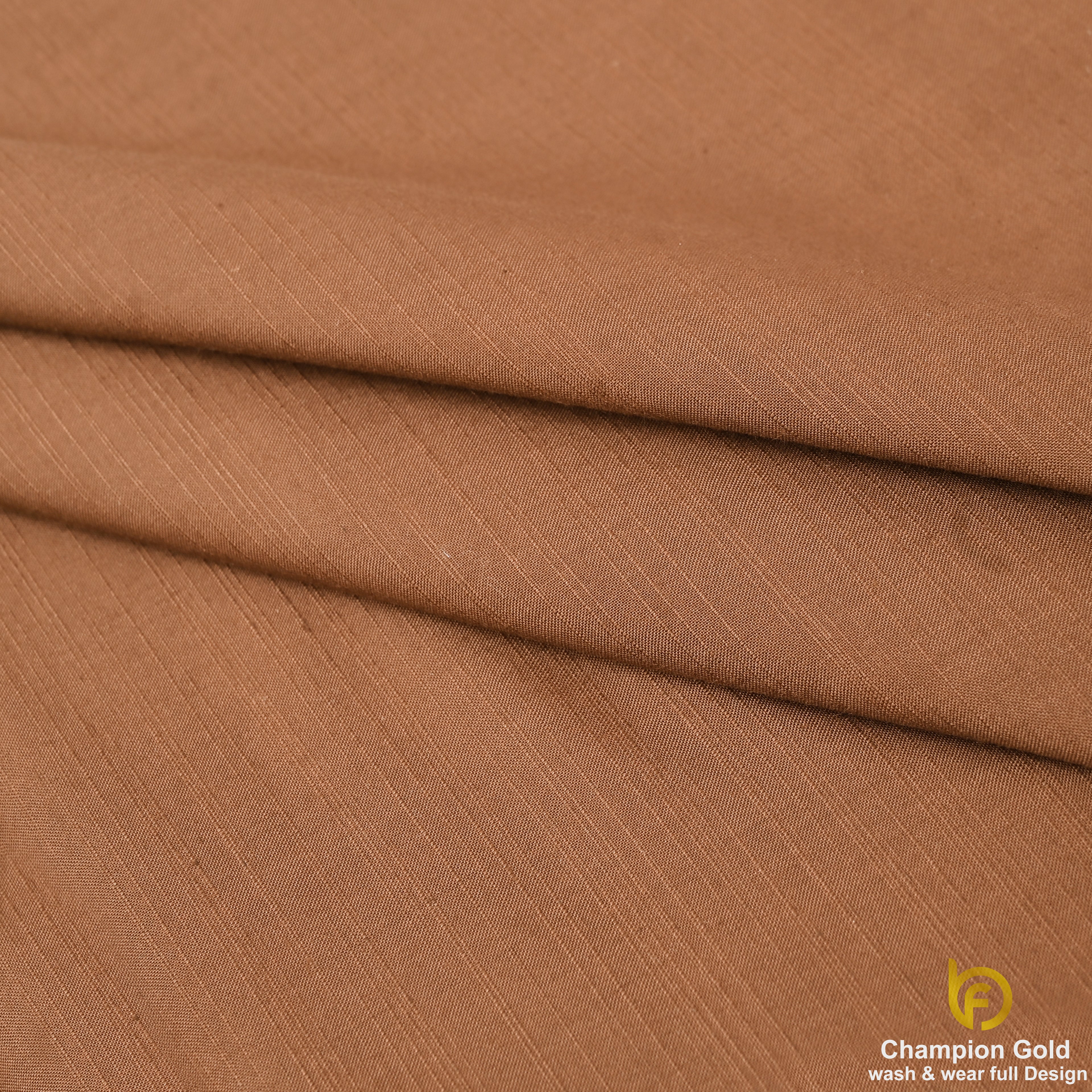 Champion Gold – Copper Brown | Premium Wash & Wear Full Design Fabric