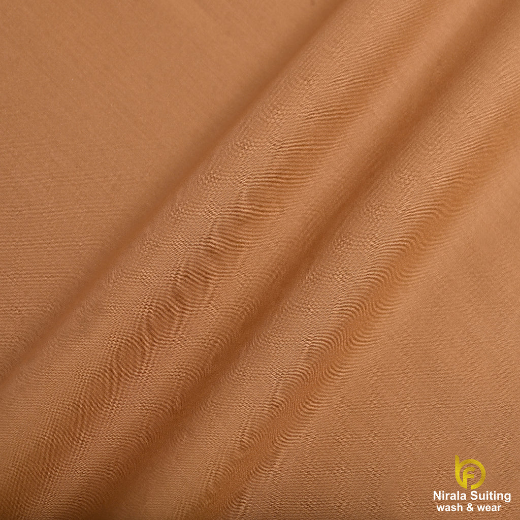 Brother Fabrics Nirala Suiting – Desert Camel | Premium Wash & Wear Fabric